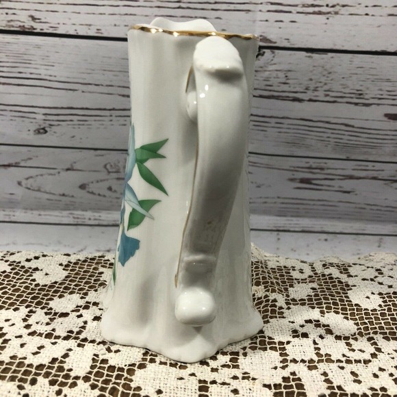 Raj Calif Porcelain Pitcher Signed Day Lily - Picture 2 of 9